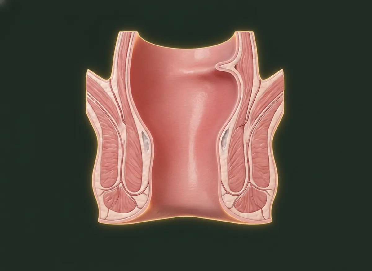 Ilustração anatômica — ISTs anais (infecções sexualmente transmissíveis)