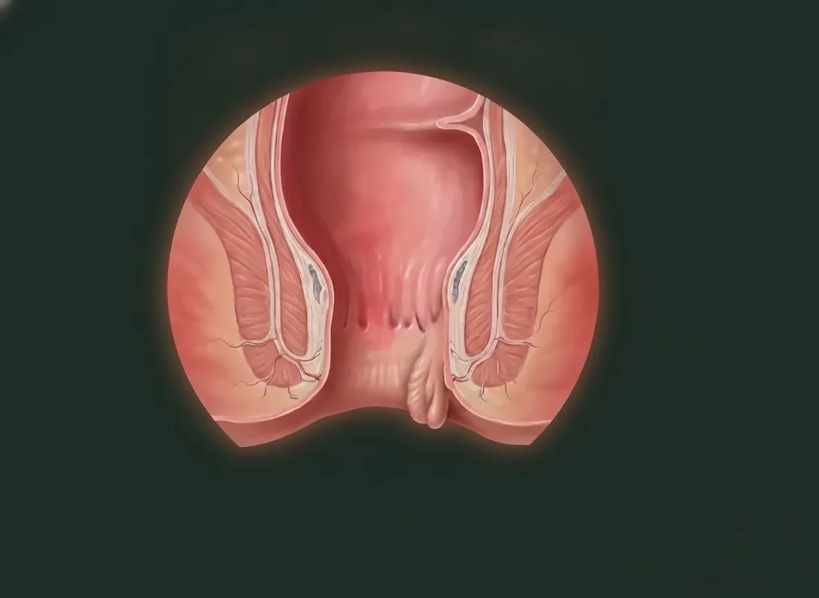Ilustração anatômica — Plicoma anal