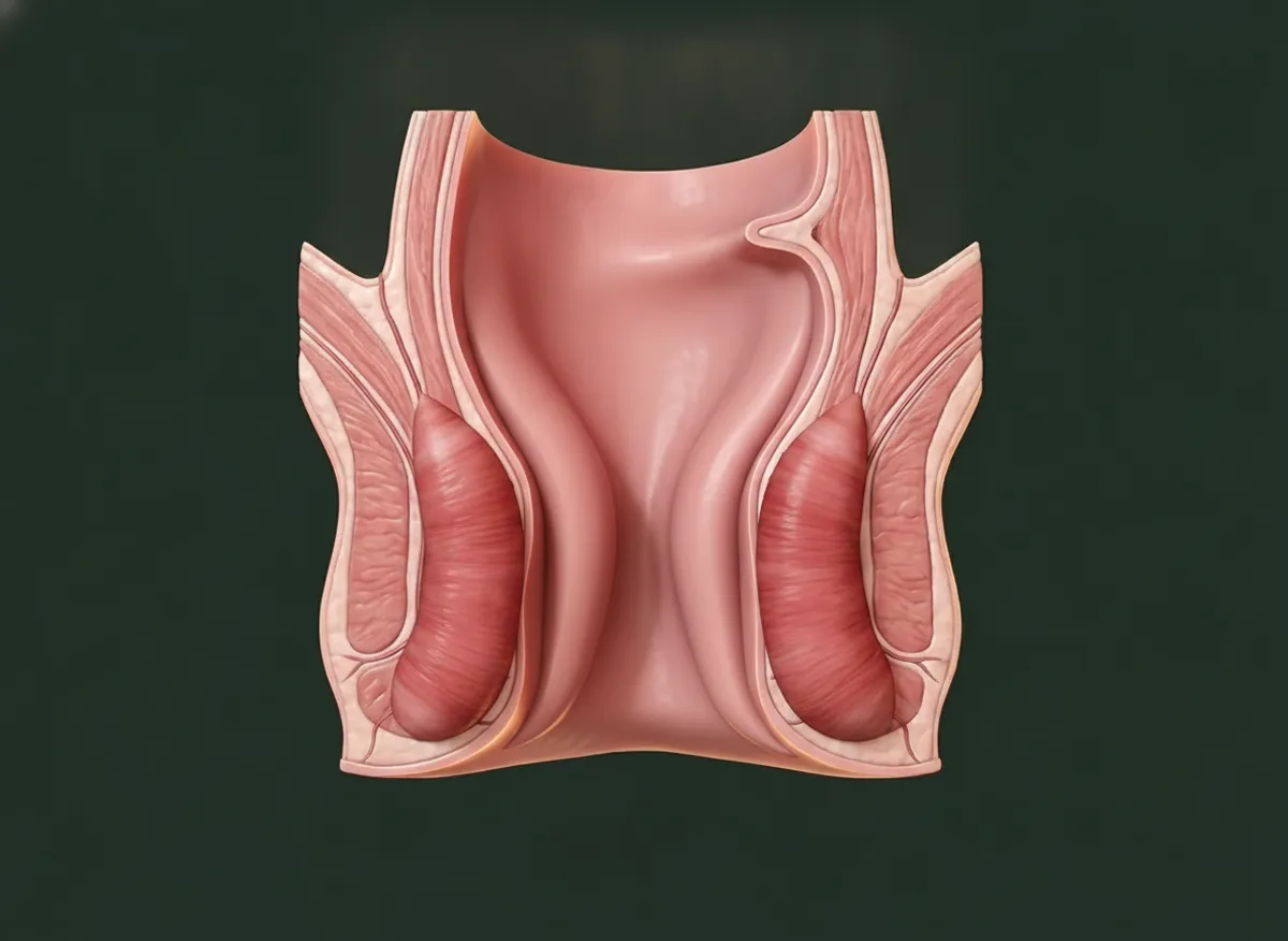Ilustração anatômica — Proctalgia fugaz